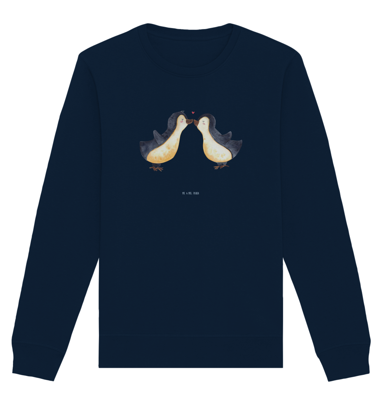 Organic Pullover Pinguine Kuss  - Geschenk Geschenk für Freundin Liebe