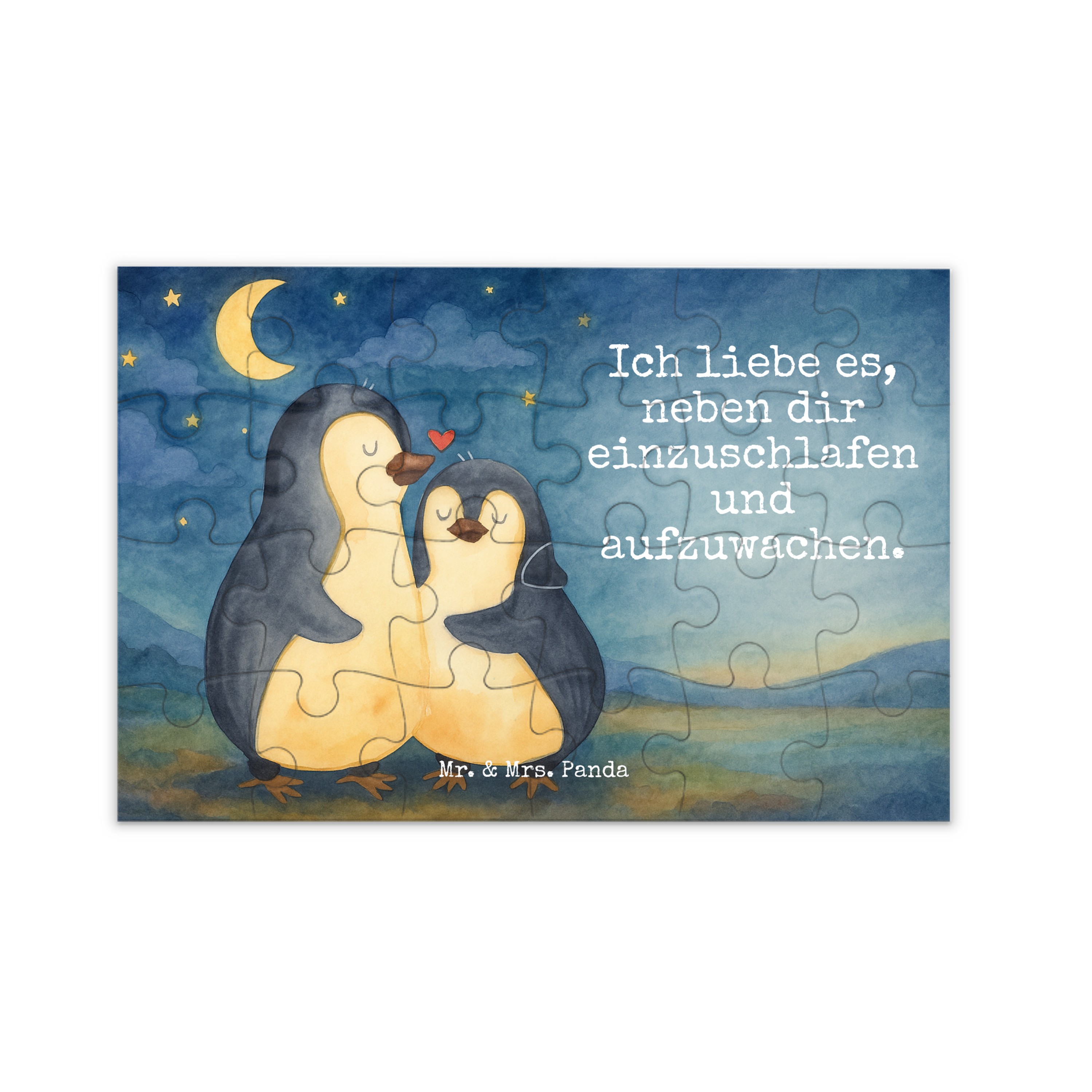 Puzzle Pinguine Einschlafen Design - Geschenk Partner Freund Liebe