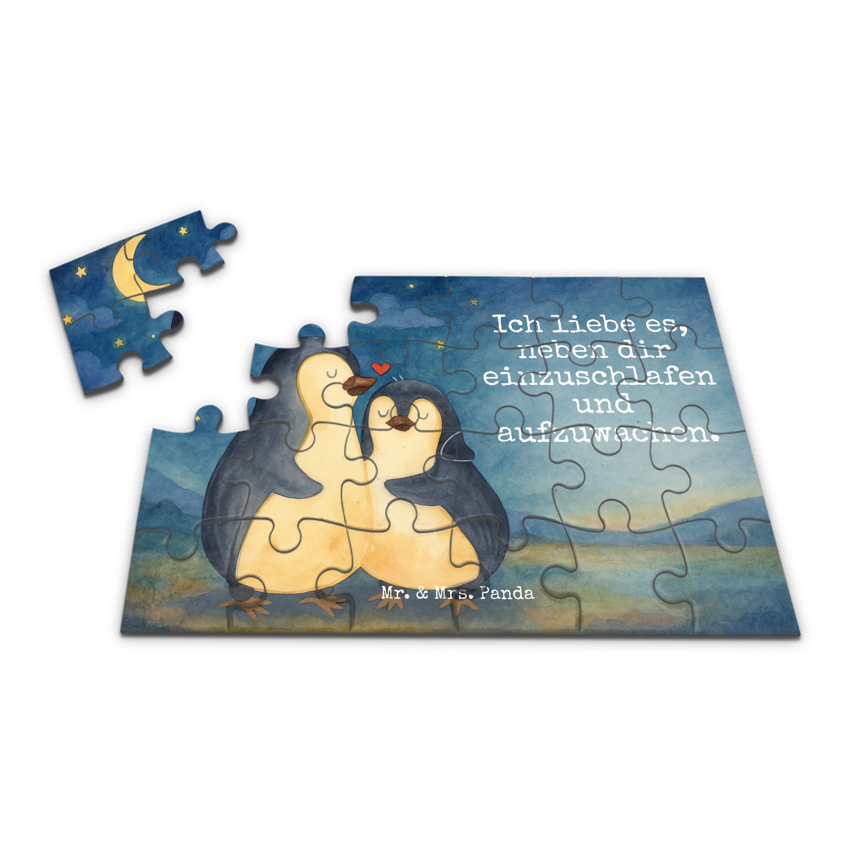 Puzzle Pinguine Einschlafen Design - Geschenk Partner Freund Liebe - Bild 2 von 10