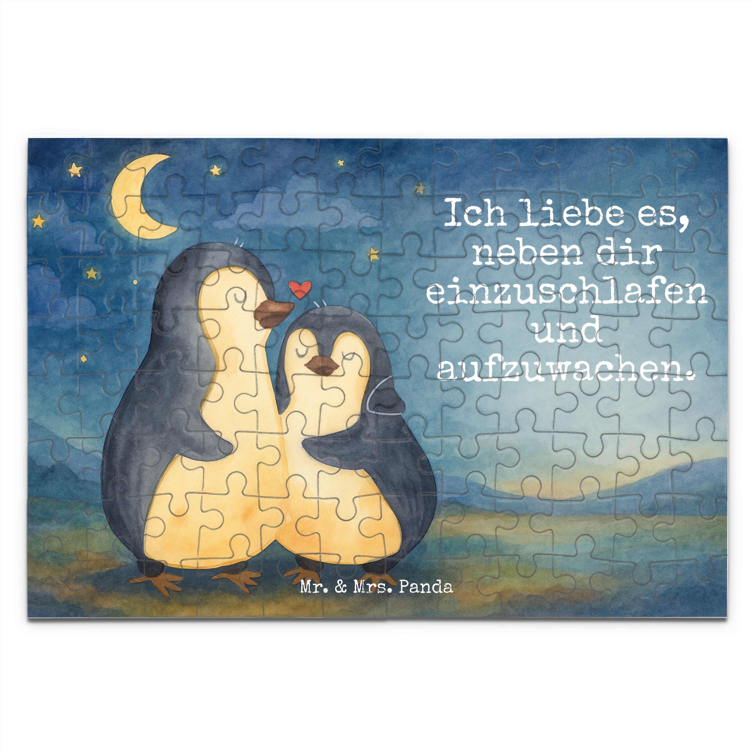 Puzzle Pinguine Einschlafen Design - Geschenk Partner Freund Liebe - Bild 3 von 10