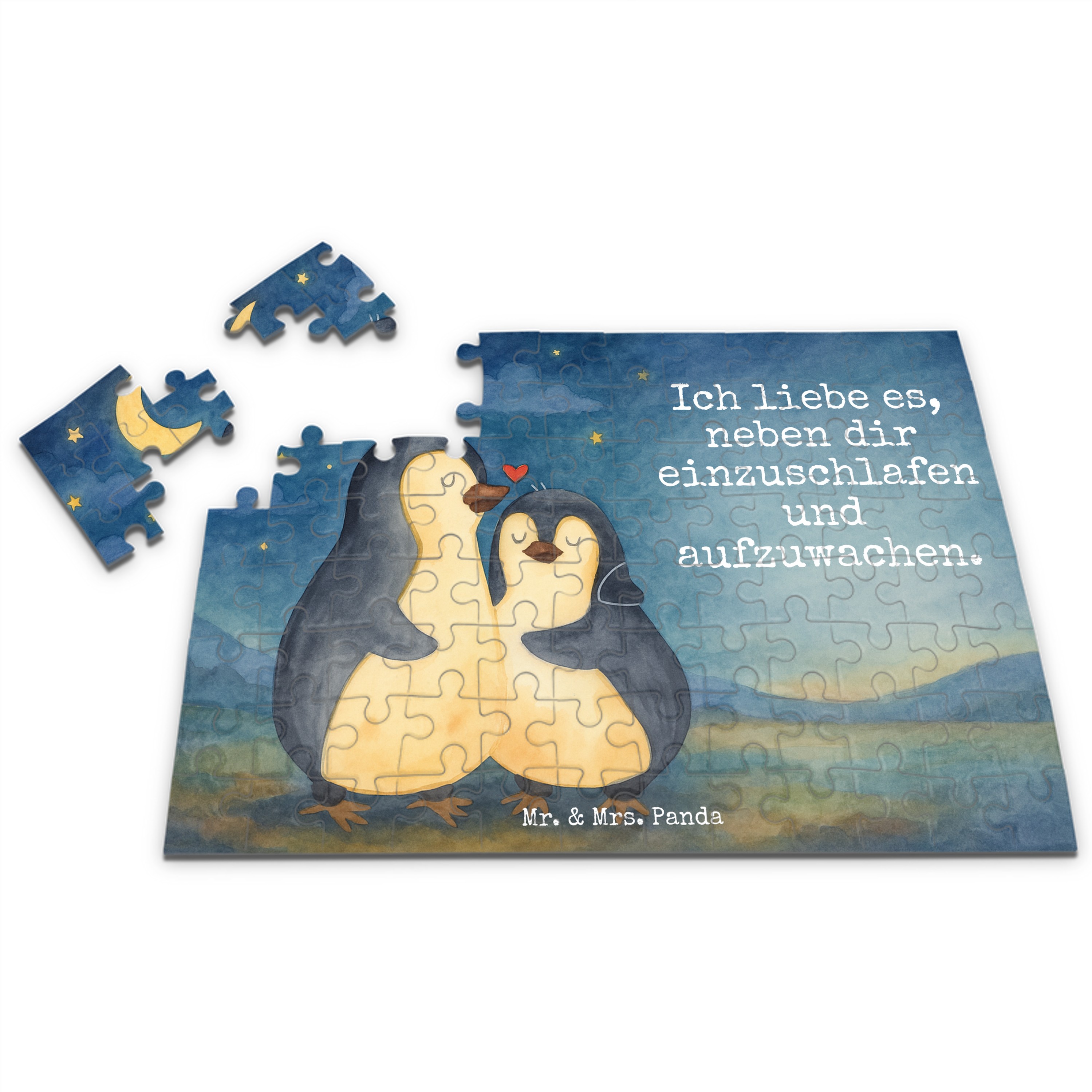 Puzzle Pinguine Einschlafen Design - Geschenk Partner Freund Liebe - Bild 4 von 10