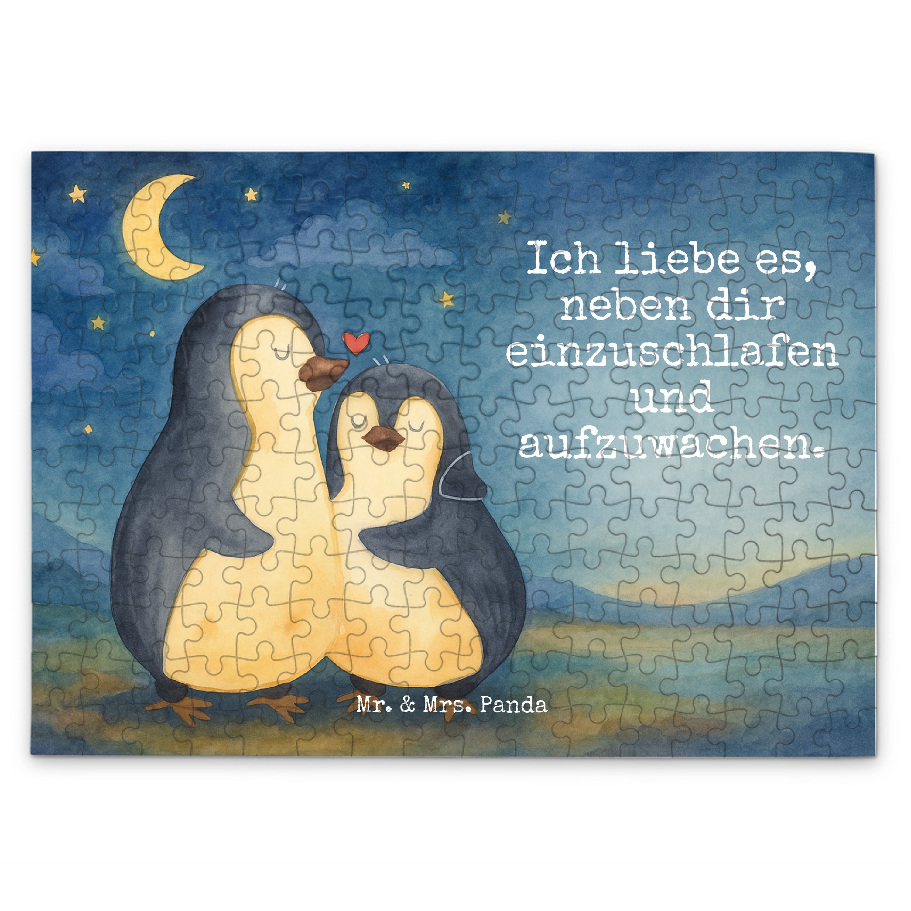 Puzzle Pinguine Einschlafen Design - Geschenk Partner Freund Liebe - Bild 5 von 10