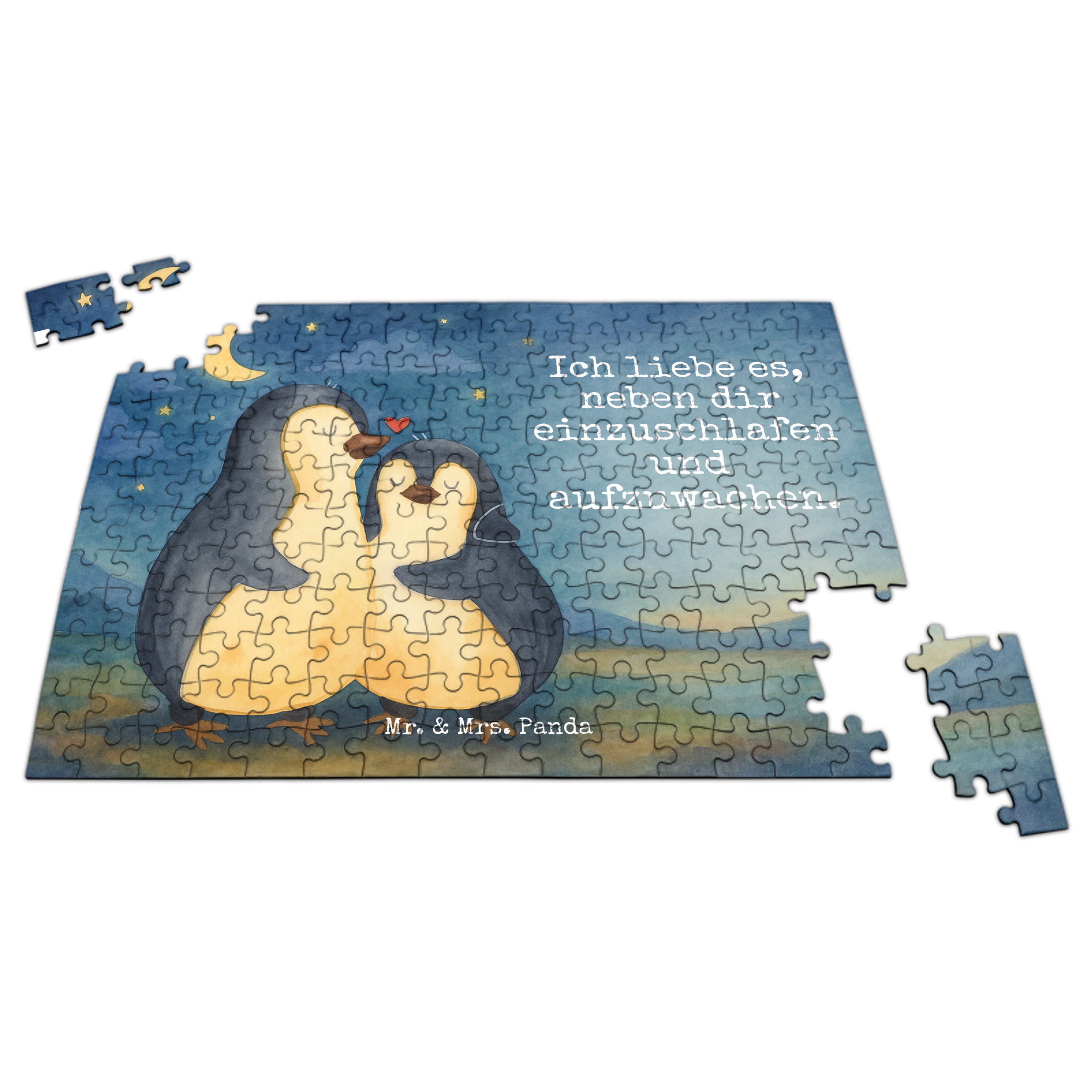 Puzzle Pinguine Einschlafen Design - Geschenk Partner Freund Liebe - Bild 6 von 10