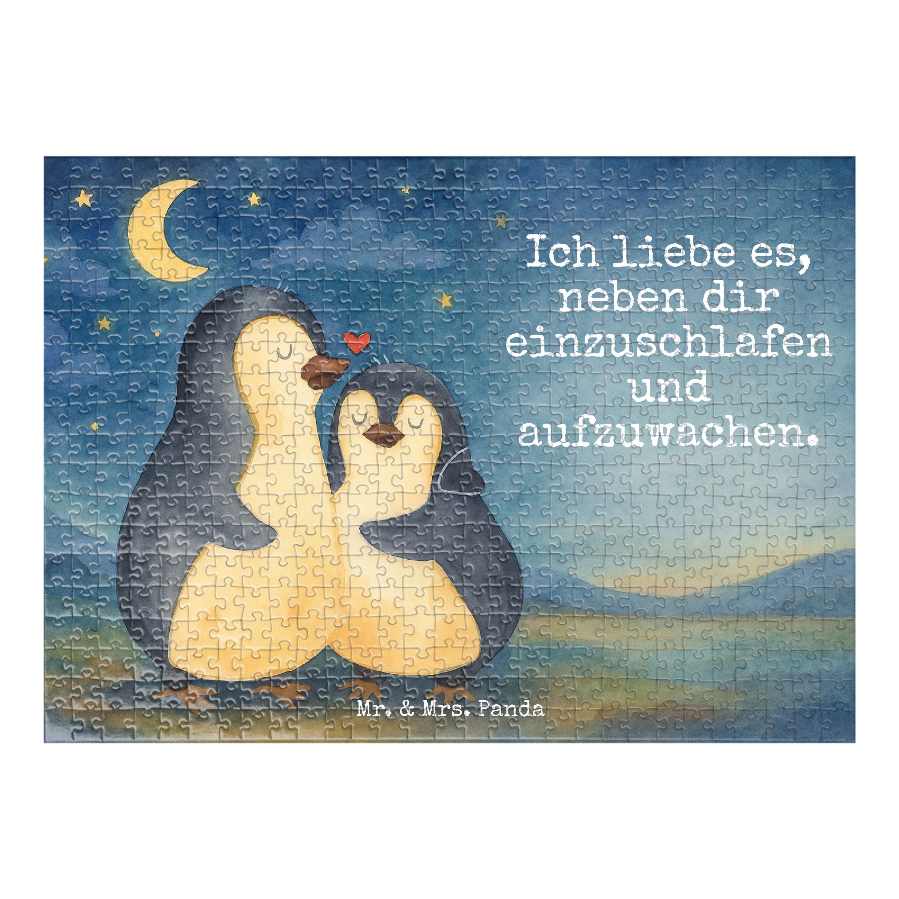 Puzzle Pinguine Einschlafen Design - Geschenk Partner Freund Liebe - Bild 7 von 10