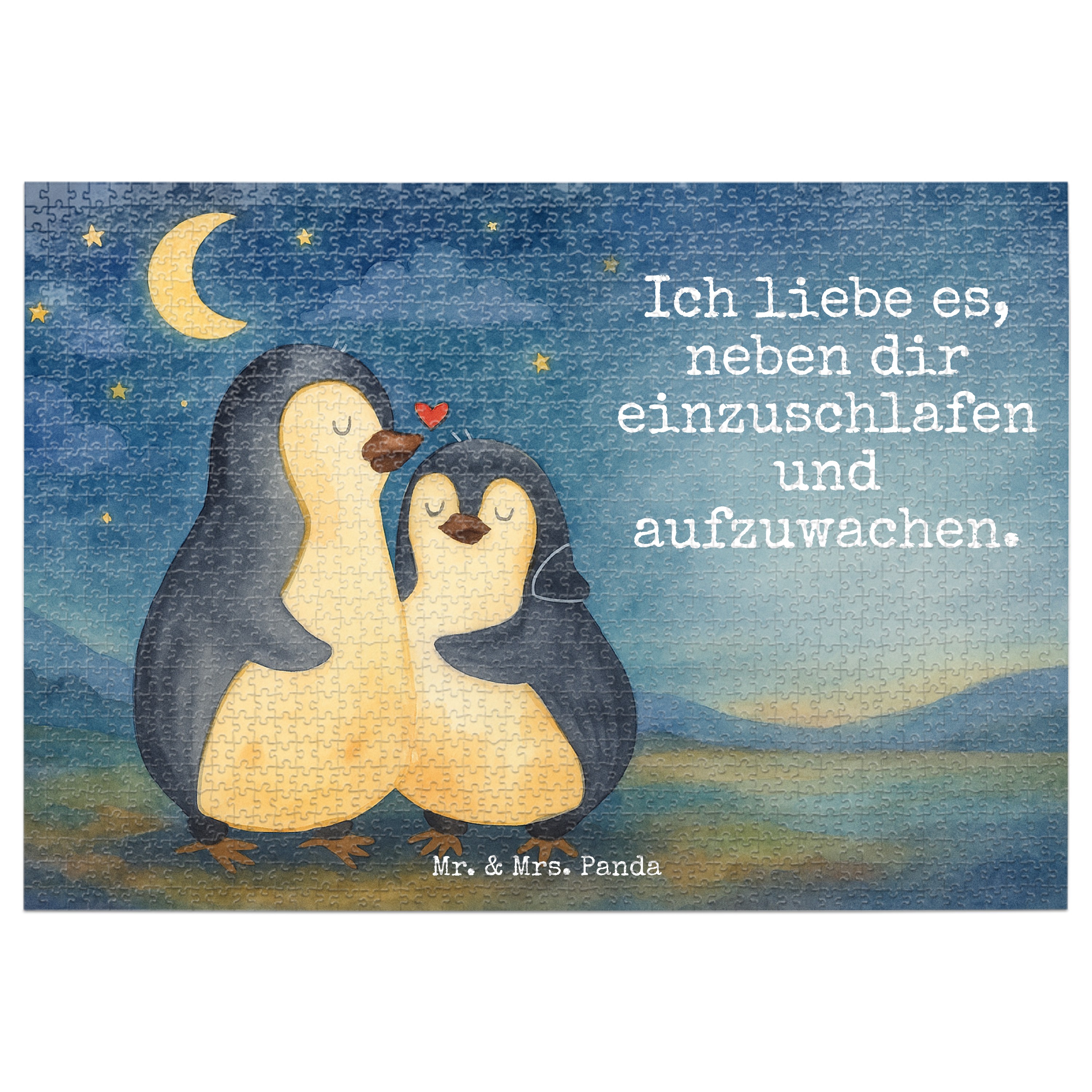 Puzzle Pinguine Einschlafen Design - Geschenk Partner Freund Liebe - Bild 9 von 10