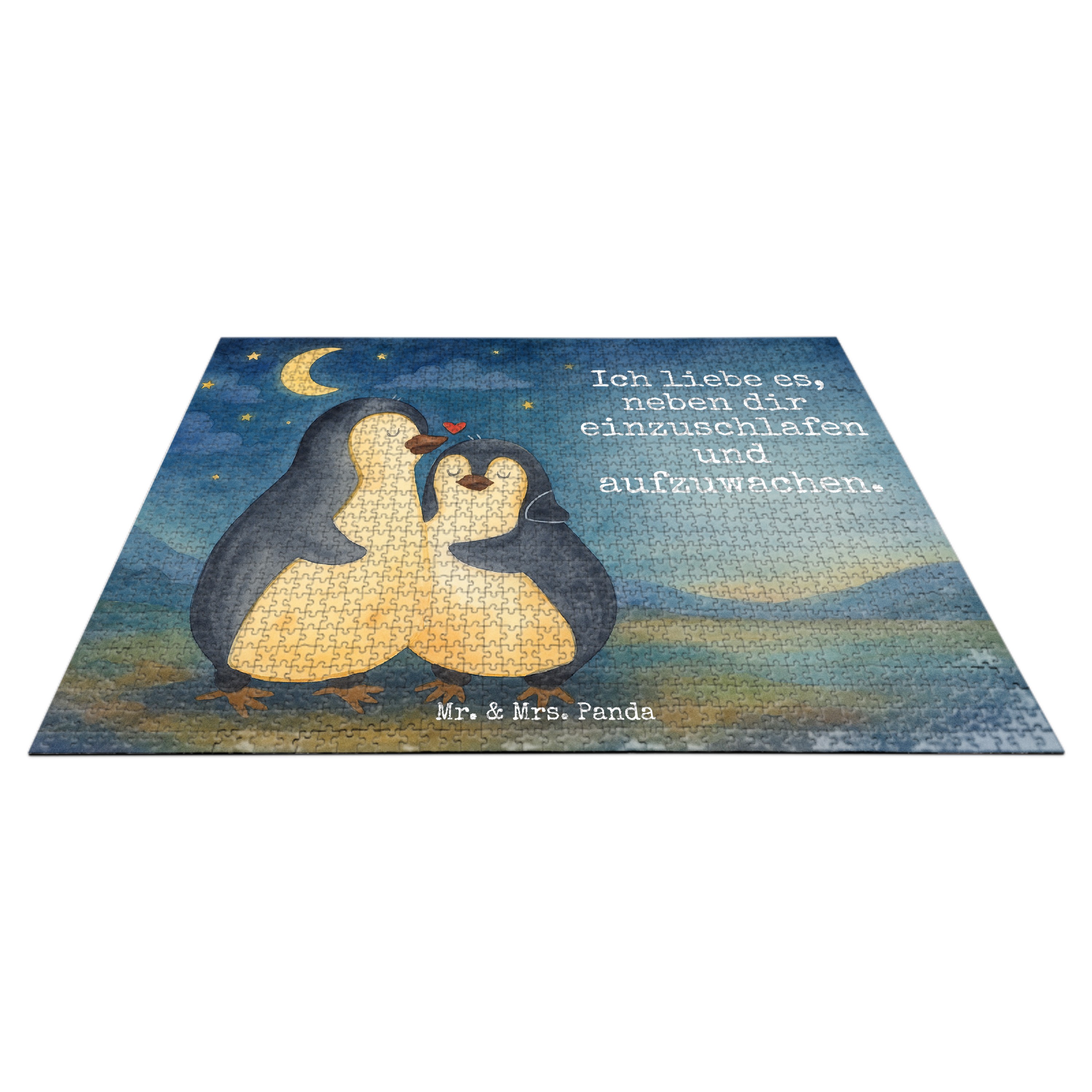 Puzzle Pinguine Einschlafen Design - Geschenk Partner Freund Liebe - Bild 10 von 10