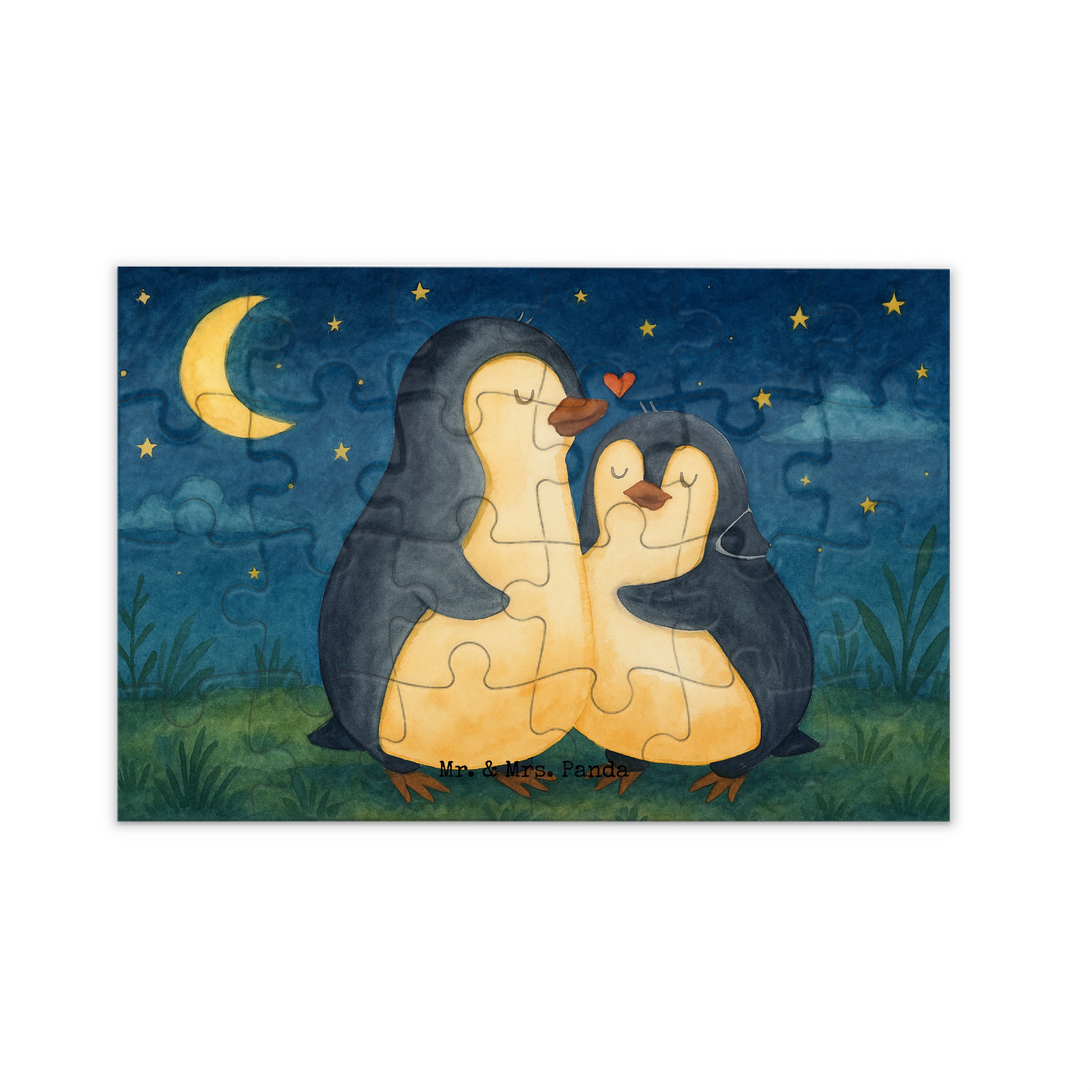 Puzzle Pinguine Einschlafen Design - Geschenk Liebesgeschenk für Männer