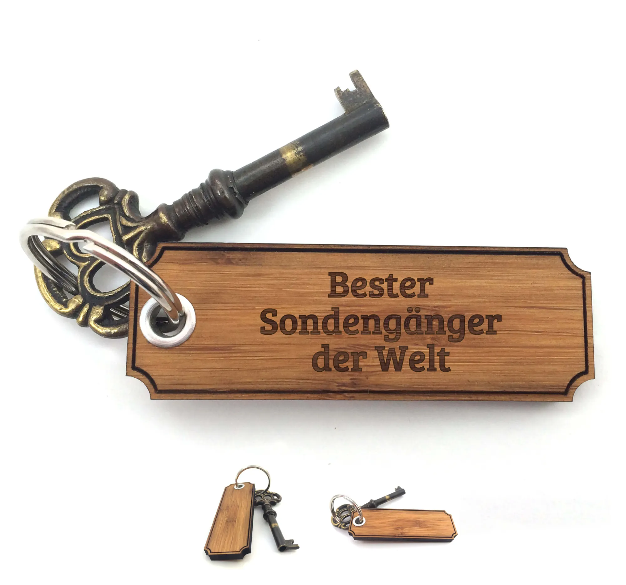 Schlüsselanhänger Sondengänger - Geschenk Schenken Schlüsselanhänger Holz Di.. - Bild 1 von 1